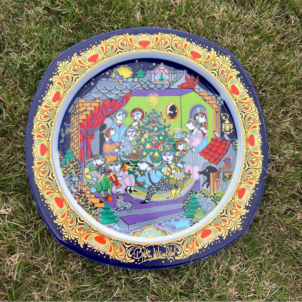 Bjorn Wiinblad Christmas Carols On Porcelain 1986 Art Plate